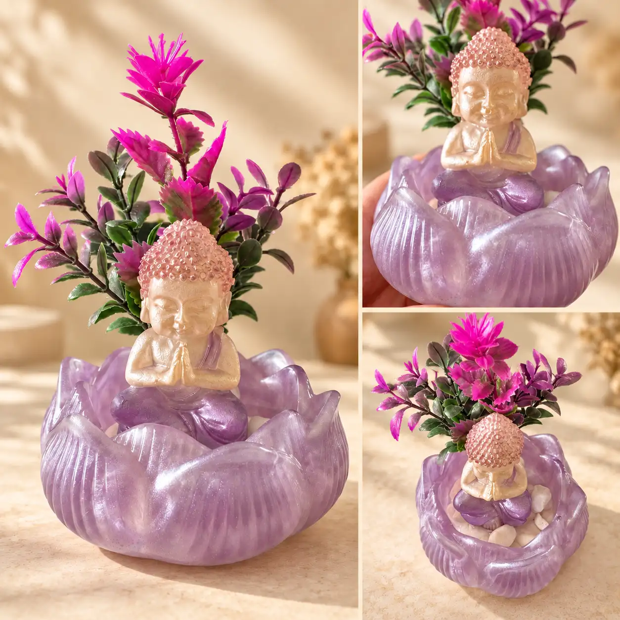Séréna & Bouddha aux reflets mauves