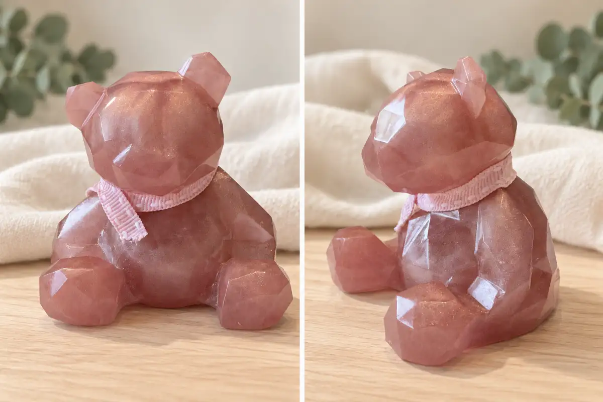 Marceau aux effets vieux rose & reflets dorés