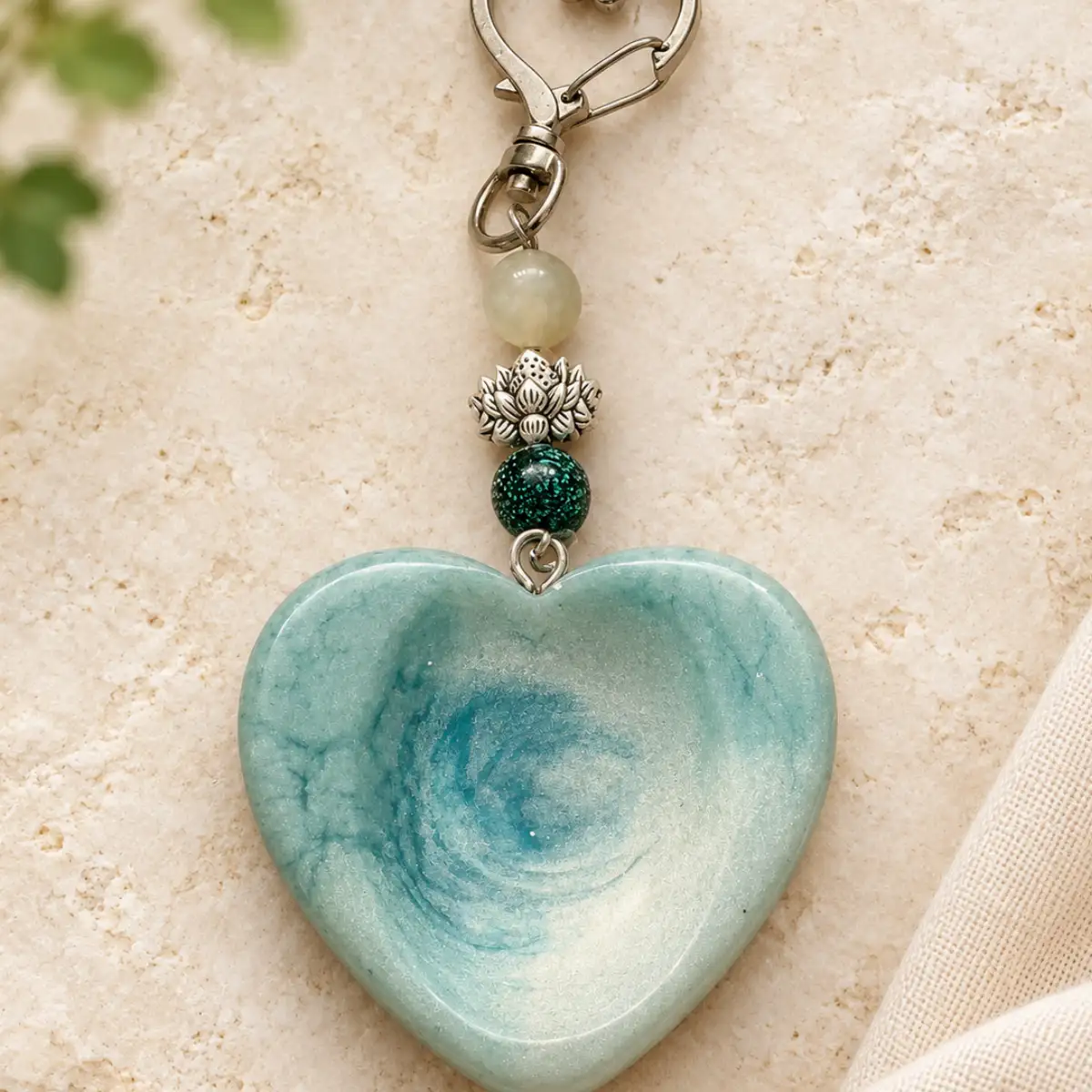 Eclat de tendresse aux reflets vert lagon nacrés
