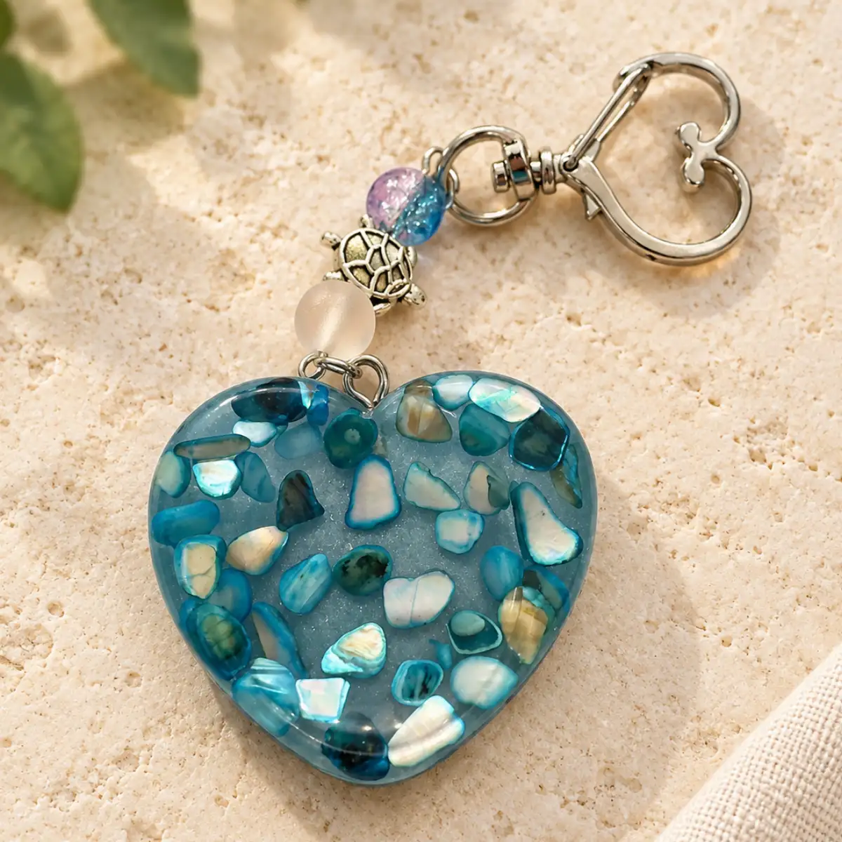 Eclat de tendresse pierres turquoise et nacre
