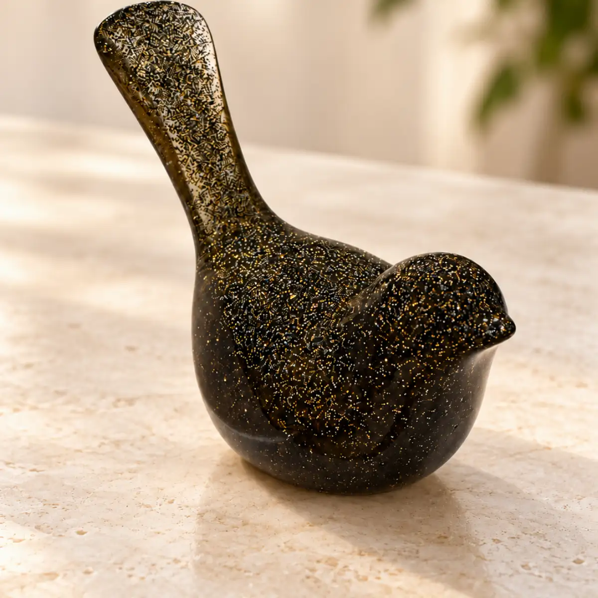 P'tit pépin aux reflets noirs & paillettes dorées